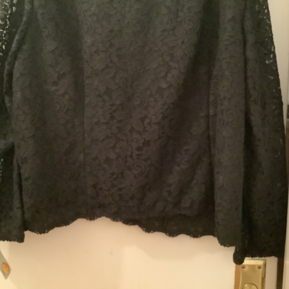 Plus size lace style collar long sleeve button down jacket top shirt blouse  NWT - Picture 4 of 11